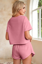 Blossom Cropped Tee and Ruffle High Waist Skort Set